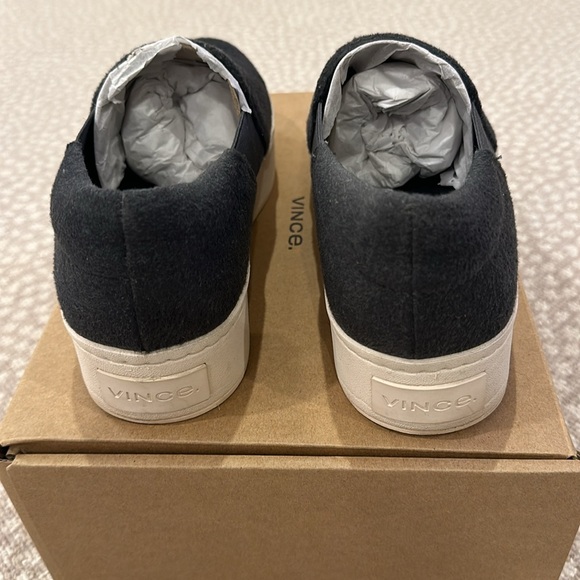 Vince Women's Warren Flannel Wool Platform Sneaker Slip On Grey US 8.5 - Picture 2 of 6